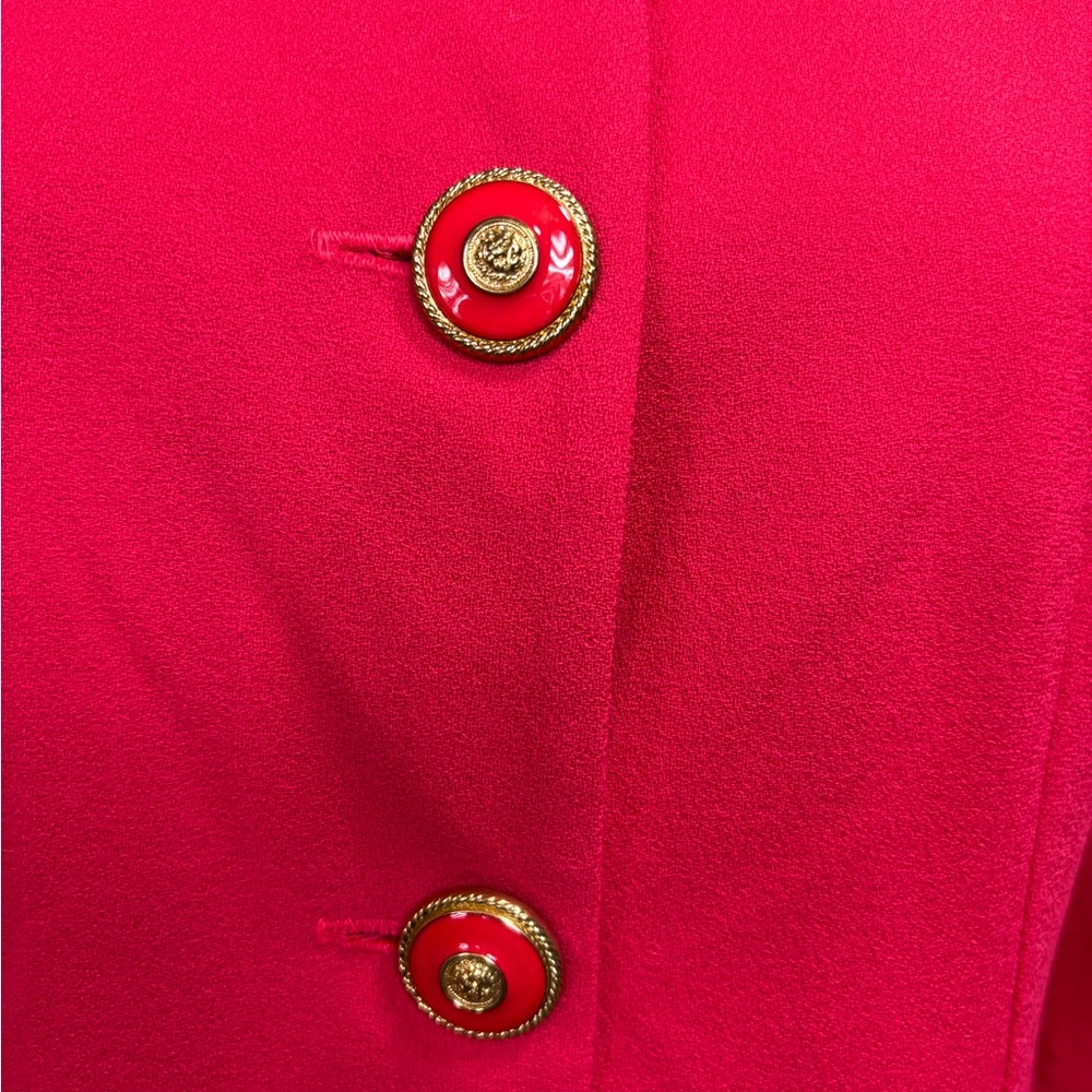 Constance Saunders Vintage Raspberry Button-Up Co… - image 3